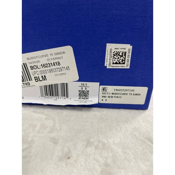 NEW Stuart Weitzman Nudist Curve Glitter Ankle Strap Heels Sandals Shoes Sz 8 - Picture 8 of 8